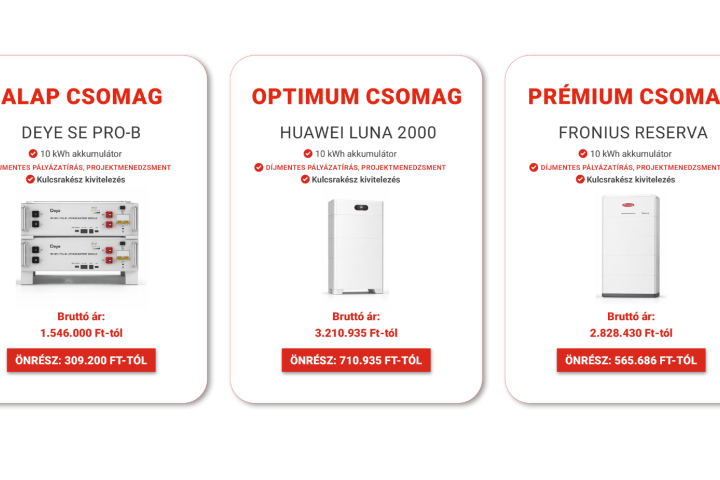 LAKOSSÁGI ENERGIATÁROLÁSI PROGRAM - CSOMAGAJÁNLATOK